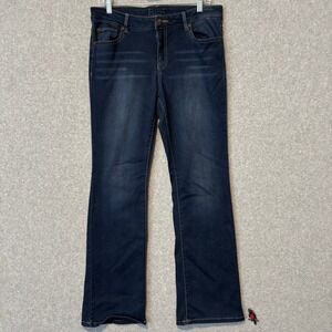 Roebuck & Co R1893 Women's 14 Denim Blue Jeans Dark Wash Bootcut Flare Stretch